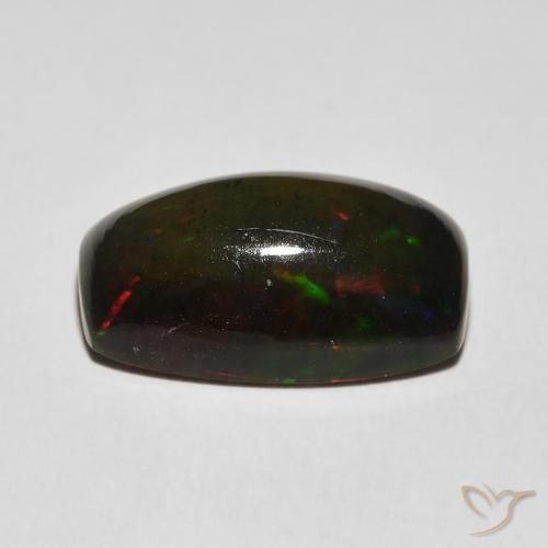 Opale nero Multicolore naturale da 3.38 ct, Cuscino, Opaco