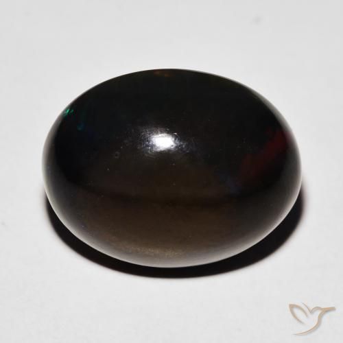 Opale nero Multicolore naturale da 7.64 ct, Ovale, Opaco