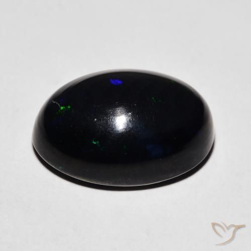 Opale nero Multicolore naturale da 5.51 ct, Ovale, Opaco