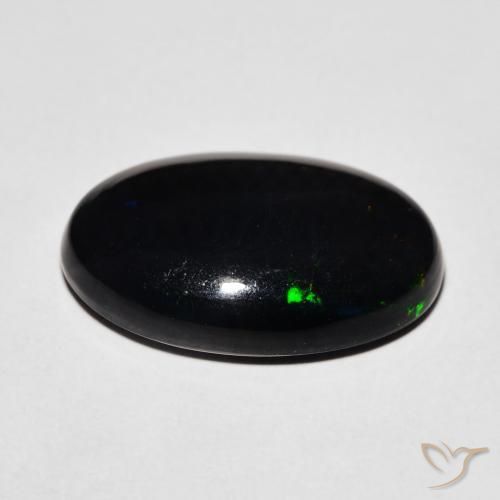 Opale nero Multicolore naturale da 4.61 ct, Ovale, Opaco