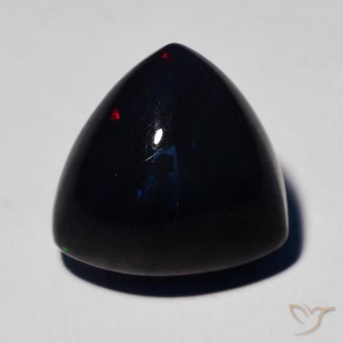 4.85ct Naturale Multicolore Opale nero, Taglio trillion, Opaco
