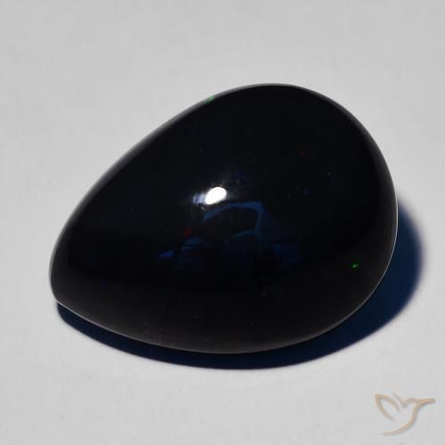 Opale nero Multicolore naturale da 8.39 ct, Forma a pera, Opaco