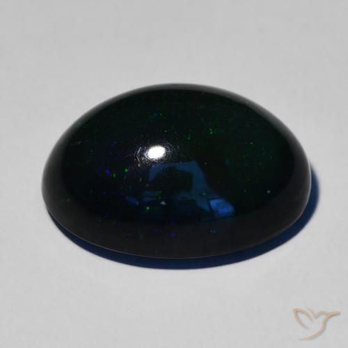 Opale nero Multicolore naturale da 7.32 ct, Ovale, Opaco