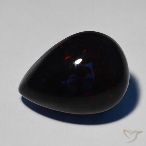 Opale nero Multicolore naturale da 7.51 ct, Forma a pera, Opaco