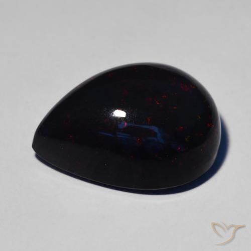 Opale nero Multicolore naturale da 7.51 ct, Forma a pera, Opaco