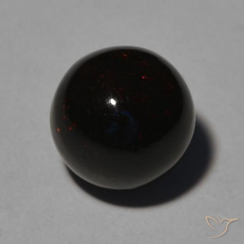 2.50ct Naturale Multicolore Opale nero, Sfera, Opaco