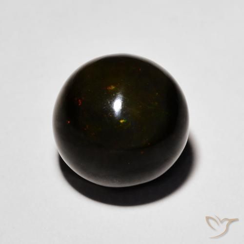 Opale nero Multicolore naturale da 4.45 ct, Sfera, Opaco