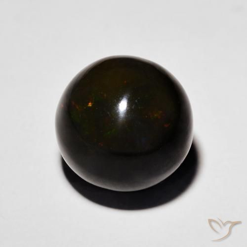Opale nero Multicolore naturale da 4.45 ct, Sfera, Opaco