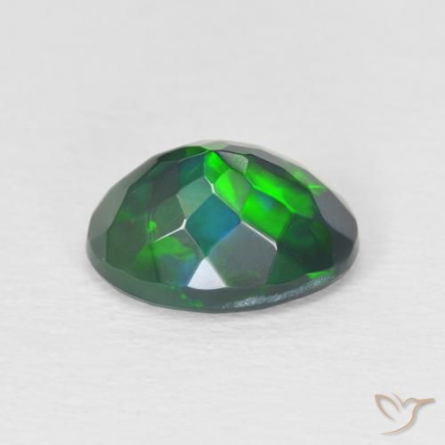 Opale nero Multicolore naturale da 1.71 ct, Ovale, Traslucido