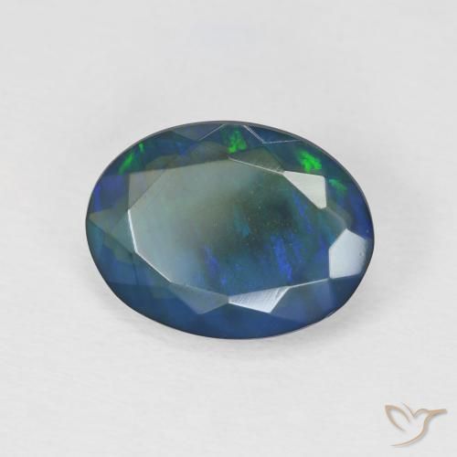 Opale nero Multicolore naturale da 2.84 ct, Ovale, Traslucido