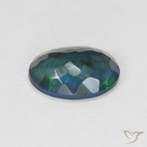 Opale nero Multicolore naturale da 2.84 ct, Ovale, Traslucido