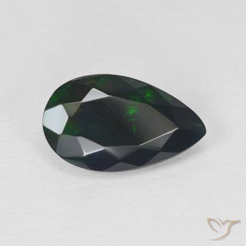 Opale nero Multicolore naturale da 2.25 ct, Forma a pera, Traslucido