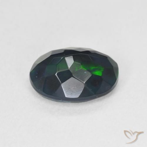 Opale nero Multicolore naturale da 1.68 ct, Ovale, Traslucido