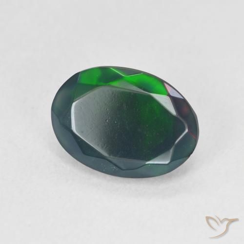 Opale nero Multicolore naturale da 1.45 ct, Ovale, Traslucido