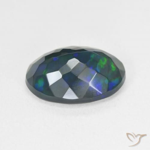 Opale nero Multicolore naturale da 2.94 ct, Ovale, Traslucido