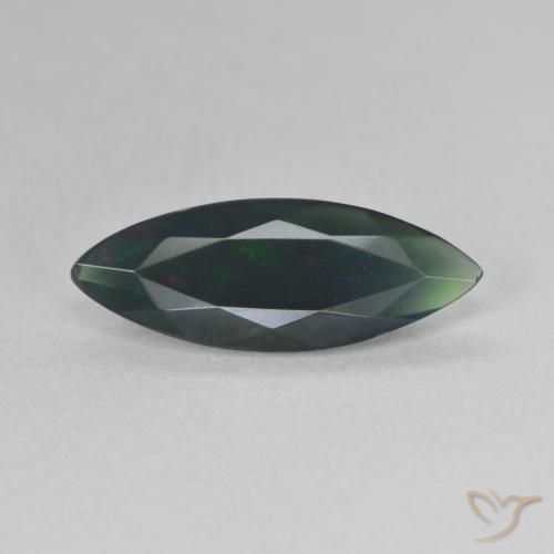 Opale nero Multicolore naturale da 1.45 ct, Taglio marquise, Traslucido