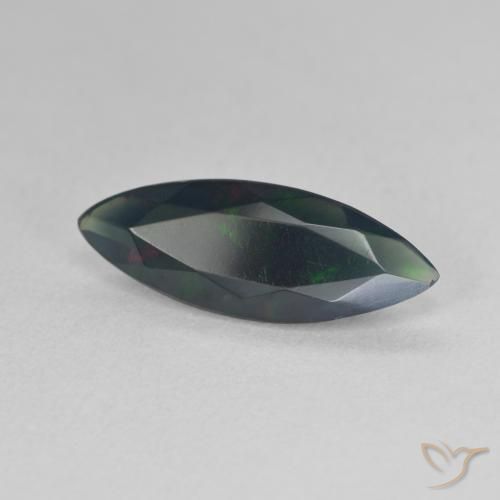 Opale nero Multicolore naturale da 1.45 ct, Taglio marquise, Traslucido