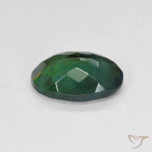 Opale nero Multicolore naturale da 1.42 ct, Ovale, Traslucido
