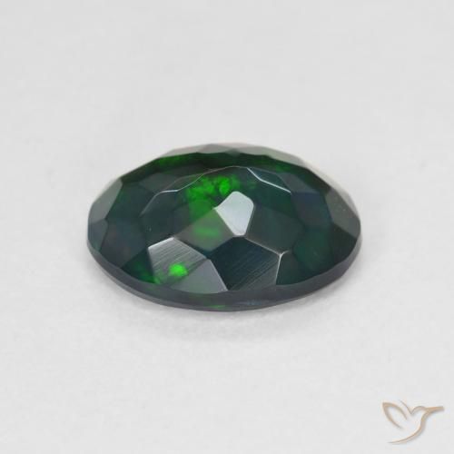 Opale nero Multicolore naturale da 1.46 ct, Taglio ovale, Traslucido