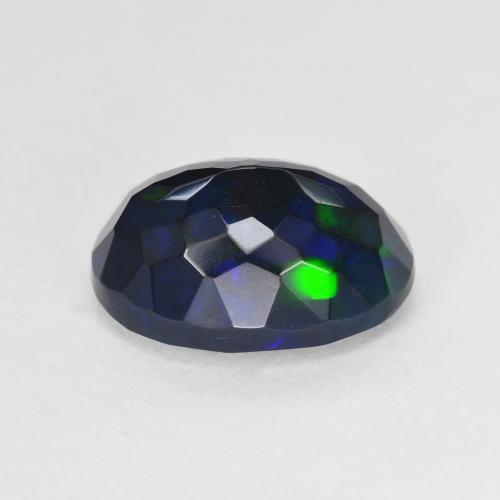 Opale nero Multicolore naturale da 3.02 ct, Ovale, Traslucido