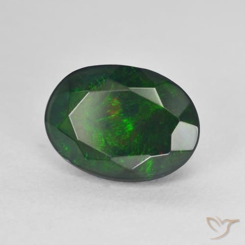 Opale nero Multicolore naturale da 2.67 ct, Ovale, Traslucido