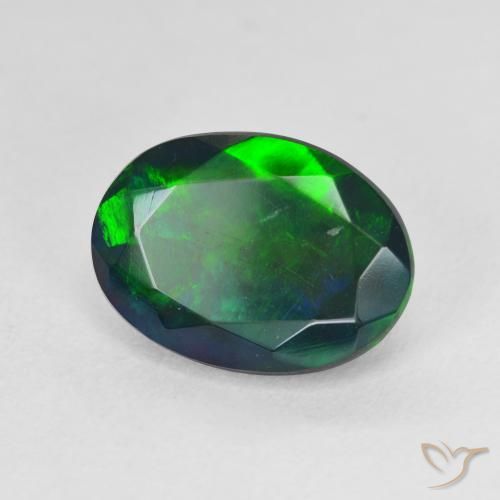 Opale nero Multicolore naturale da 2.87 ct, Ovale, Traslucido