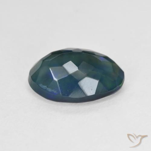 Opale nero Multicolore naturale da 1.90 ct, Ovale, Traslucido