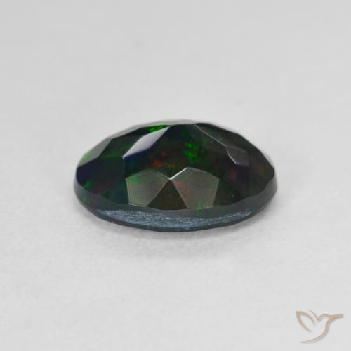 Opale nero Multicolore naturale da 1.30 ct, Ovale, Traslucido