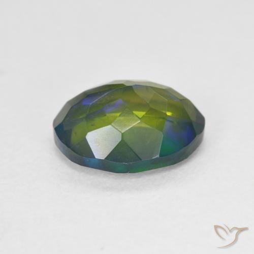 Opale nero Multicolore naturale da 1.55 ct, Ovale, Traslucido