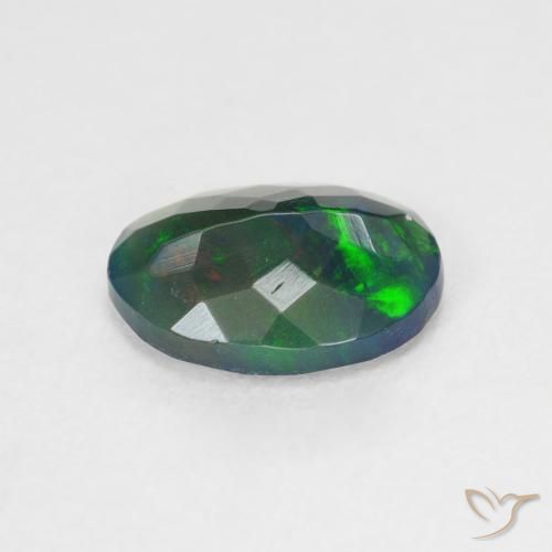 Opale nero Multicolore naturale da 0.88 ct, Ovale, Traslucido