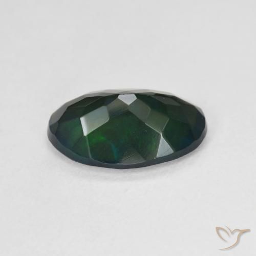 Opale nero Multicolore naturale da 1.64 ct, Ovale, Traslucido