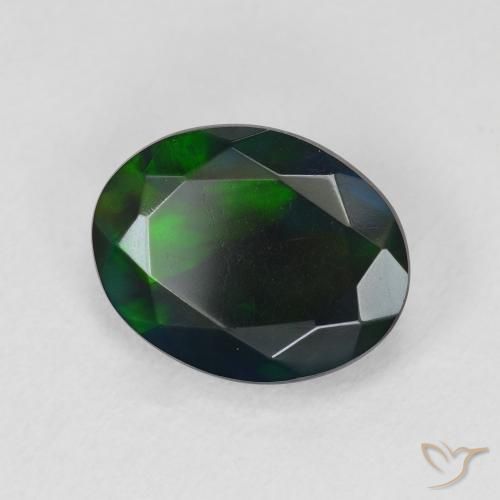 Opale nero Multicolore naturale da 2.07 ct, Ovale, Traslucido
