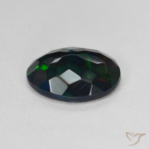 Opale nero Multicolore naturale da 2.07 ct, Ovale, Traslucido