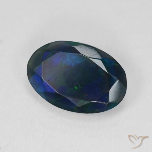 Opale nero Multicolore naturale da 2.21 ct, Ovale, Traslucido