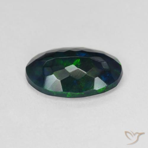 Opale nero Multicolore naturale da 2.21 ct, Ovale, Traslucido