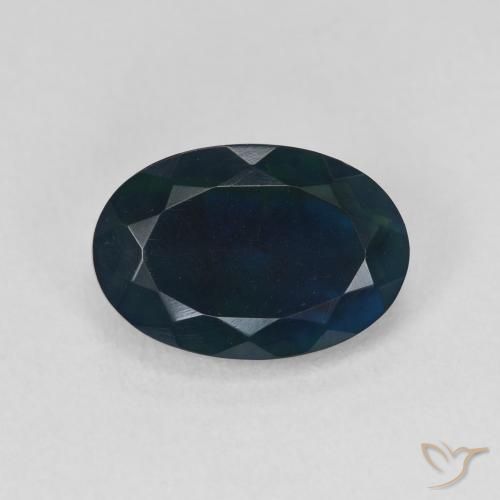 2.04ct Naturale Multicolore Opale nero, Ovale, Traslucido