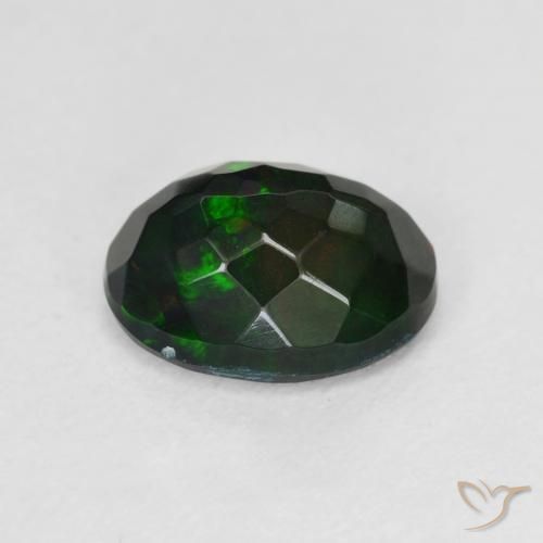 Opale nero Multicolore naturale da 1.72 ct, Ovale, Traslucido