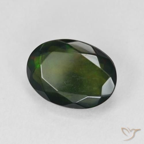 Opale nero Multicolore naturale da 2.75 ct, Ovale, Traslucido