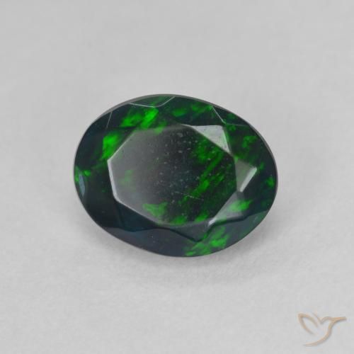 Opale nero Multicolore naturale da 1.22 ct, Ovale, Traslucido