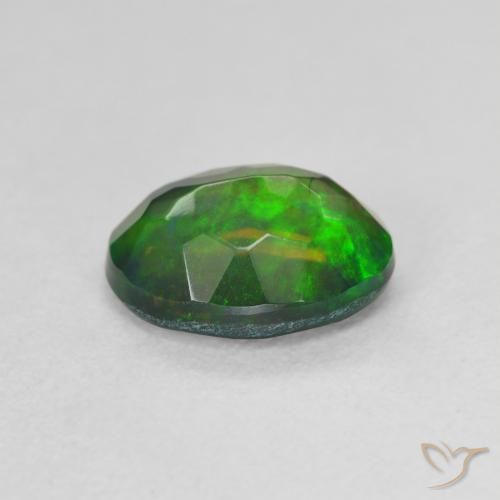 Opale nero Multicolore naturale da 1.38 ct, Ovale, Traslucido