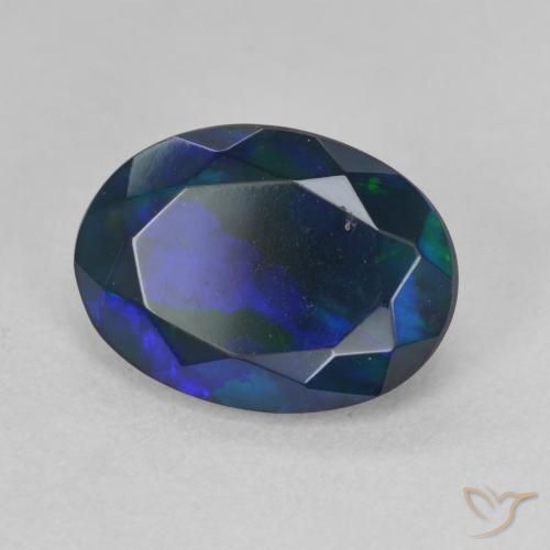 Opale nero Multicolore naturale da 1.80 ct, Ovale, Traslucido