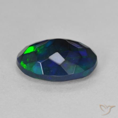 Opale nero Multicolore naturale da 1.80 ct, Ovale, Traslucido