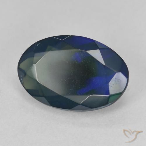 Opale nero Multicolore naturale da 1.75 ct, Ovale, Traslucido