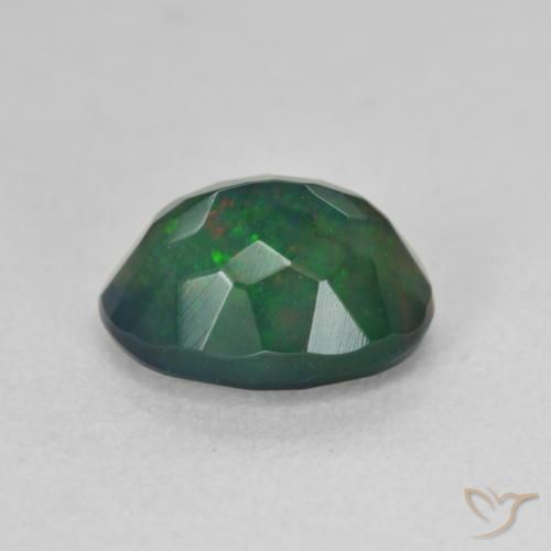Opale nero Multicolore naturale da 1.43 ct, Ovale, Traslucido