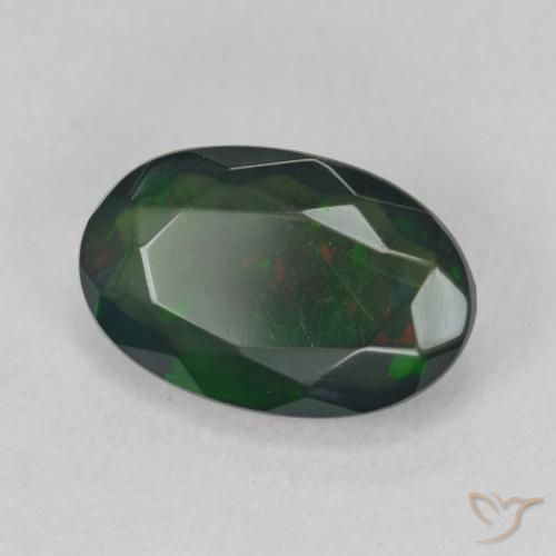 Opale nero Multicolore naturale da 1.52 ct, Ovale, Traslucido