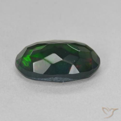 Opale nero Multicolore naturale da 1.52 ct, Ovale, Traslucido
