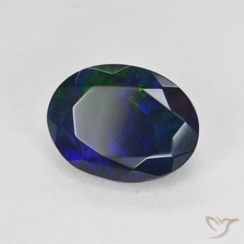 Opale nero Multicolore naturale da 2.18 ct, Ovale, Traslucido
