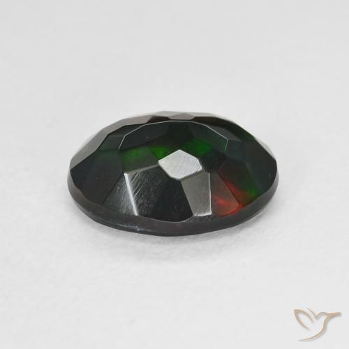 Opale nero Multicolore naturale da 1.69 ct, Ovale, Traslucido