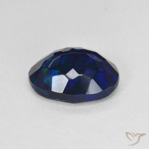 Opale nero Multicolore naturale da 1.66 ct, Ovale, Traslucido