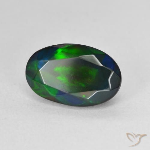 Opale nero Multicolore naturale da 2.75 ct, Ovale, Traslucido